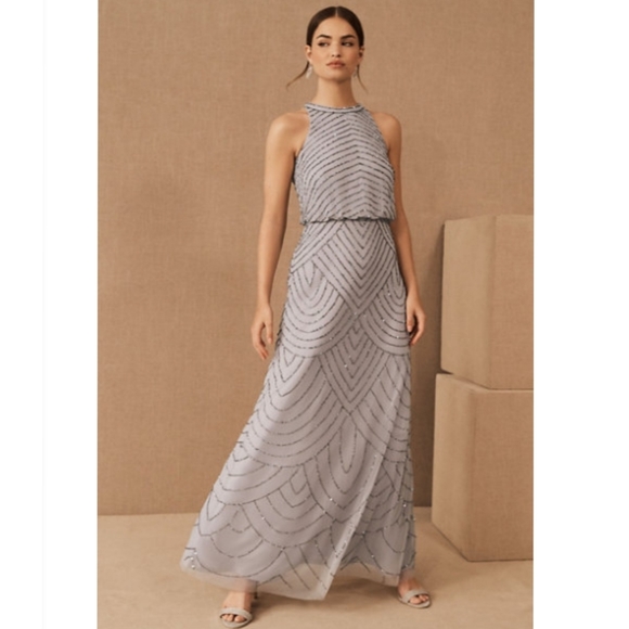 BHLDN ×Adriann Papell Madigan Beaded Tulle Dress - Picture 8 of 12